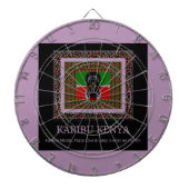 Karibu Kenya: Vibrant National Flag Colors Hakuna Dartscheibe (vorne)