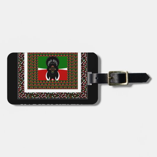 Karibu Kenya: Vibrant National Flag Colors Hakuna Gepäckanhänger (Vorderseite horizontal)
