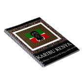 Karibu Kenya: Vibrant National Flag Colors Hakuna Notizblock (Rechte Seite)