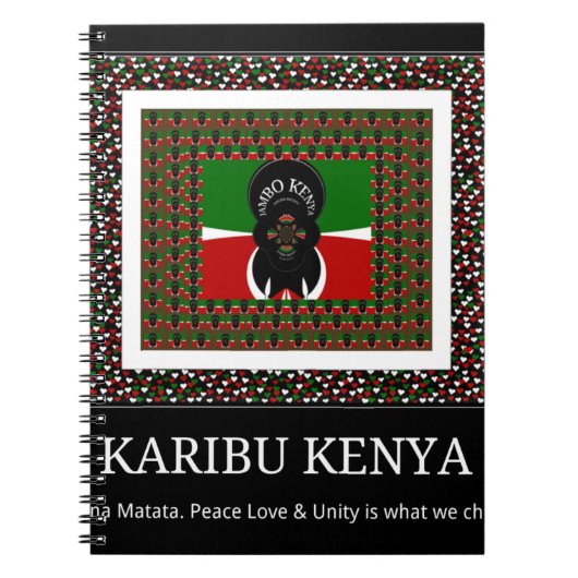 Karibu Kenya: Vibrant National Flag Colors Hakuna Notizblock (Vorderseite)
