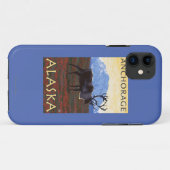 Karibu-Szene - Anchorage, Alaska Case-Mate iPhone Hülle (Rückseite (Horizontal))