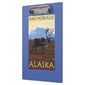 Karibu-Szene - Anchorage, Alaska Klemmbrett (Links)