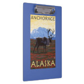 Karibu-Szene - Anchorage, Alaska Klemmbrett (Rechts)