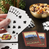 Karibu-Szene - Anchorage, Alaska Spielkarten (In Situ)