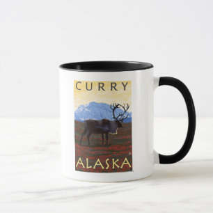 Karibu-Szene - Curry, Alaska Tasse