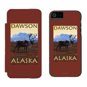 Karibu-Szene - Dawson, Alaska Incipio Watson™ iPhone 5 Geldbörsen Hülle