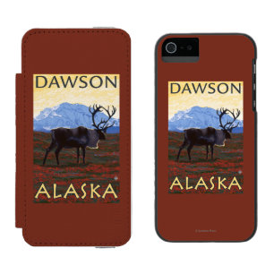 Karibu-Szene - Dawson, Alaska Incipio Watson™ iPhone 5 Geldbörsen Hülle