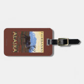 Karibu-Szene - Fairbanks, Alaska Gepäckanhänger (Vorderseite horizontal)