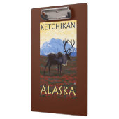 Karibu-Szene - Ketchikan, Alaska Klemmbrett (Links)