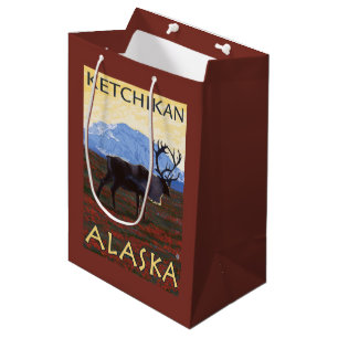 Karibu-Szene - Ketchikan, Alaska Mittlere Geschenktüte