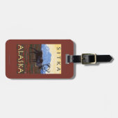 Karibu-Szene - Sitka, Alaska Gepäckanhänger (Vorderseite horizontal)