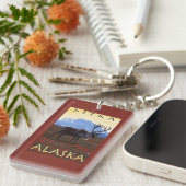 Karibu-Szene - Sitka, Alaska Schlüsselanhänger (Vorderseite rechts)