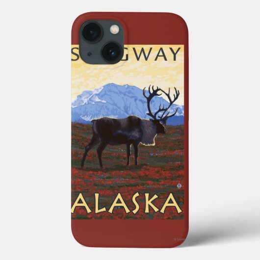 Karibu-Szene - Skagway, Alaska Case-Mate iPhone Hülle (Rückseite)