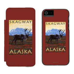 Karibu-Szene - Skagway, Alaska Incipio Watson™ iPhone 5 Geldbörsen Hülle