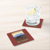 Karibu-Szene - Skagway, Alaska Rechteckiger Pappuntersetzer (Vor Ort)