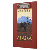 Karibu-Szene - Valdez, Alaska Klemmbrett (Links)