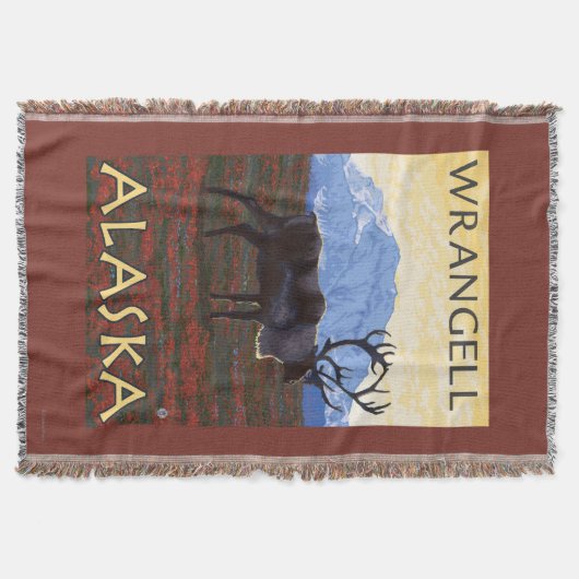 Karibu-Szene - Wrangell, Alaska Decke (Vorderseite)