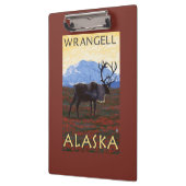 Karibu-Szene - Wrangell, Alaska Klemmbrett (Links)
