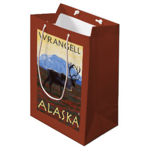 Karibu-Szene - Wrangell, Alaska Mittlere Geschenktüte