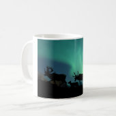 Karibu und Nordlichter Kaffeetasse (Vorderseite Links)