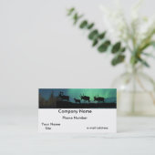 Karibu und Nordlichter Visitenkarte (Stehend Vorderseite)