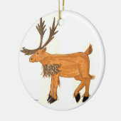 Karibu-Verzierung Keramik Ornament (Links)