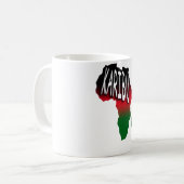 Karibu - Welcome - Swahili Kaffeetasse (Vorderseite Links)