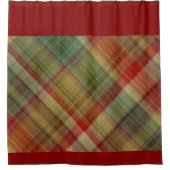 Kariert #1 Red Showvorhang Duschvorhang (Vorderseite)