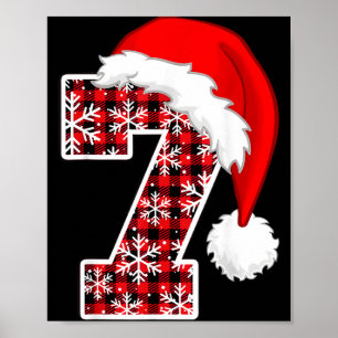 Kariert 6 7 Sechs Sieben Meme Weihnachten Santa Hu Poster