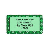 Kariert Adressaufkleber (Vorne)