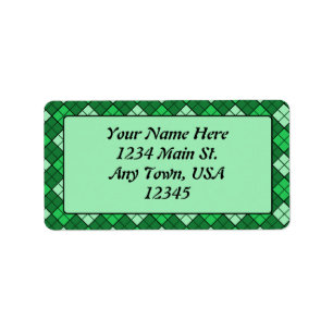 Kariert Adressaufkleber