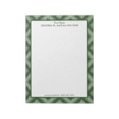 Kariert anpassbar grün geometrisch notizblock (Rotiert)