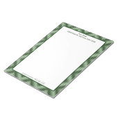 Kariert anpassbar grün geometrisch notizblock (angewinkelt)
