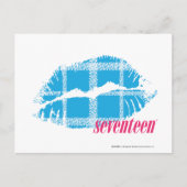 Kariert Aqua Postkarte (Vorderseite)