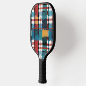 Kariert Aquamarin Pickleball Schläger (Links)
