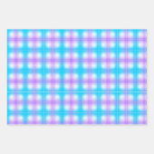 Kariert Baby Blue Wrapping Paper Geschenkpapier Set (Vorderseite)