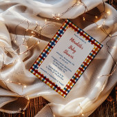 Kariert Baby Boy Dusche Einladung