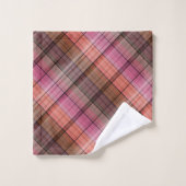 Kariert Badhandtuch Set (Waschlappen)