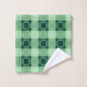 Kariert Badhandtuch Set (Waschlappen)
