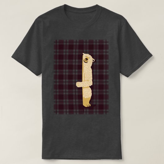 Kariert Bear Lumberjack Osos T-Shirt (Design vorne)