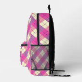 Kariert Bedruckter Rucksack (Rechts)