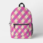 Kariert Bedruckter Rucksack (Vorderseite)