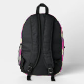 Kariert Bedruckter Rucksack (Rückseite)