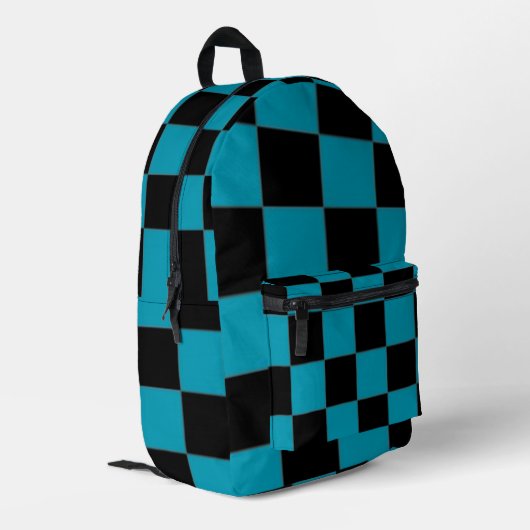 Kariert Bedruckter Rucksack (Rückseitige Ecke links)