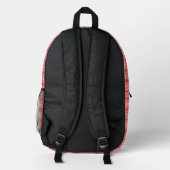 Kariert Bedruckter Rucksack (Rückseite)