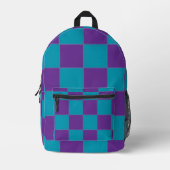 Kariert Bedruckter Rucksack (Vorderseite)
