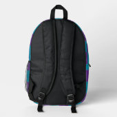 Kariert Bedruckter Rucksack (Rückseite)