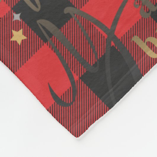 Kariert Black Red Karo Weihnachten Fleecedecke (Ecke)