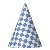 Kariert Blau/Grau und Weiß Partyhütchen (Links)
