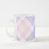 Kariert Blau-Rosa-Gelb Mattglastasse (Links)